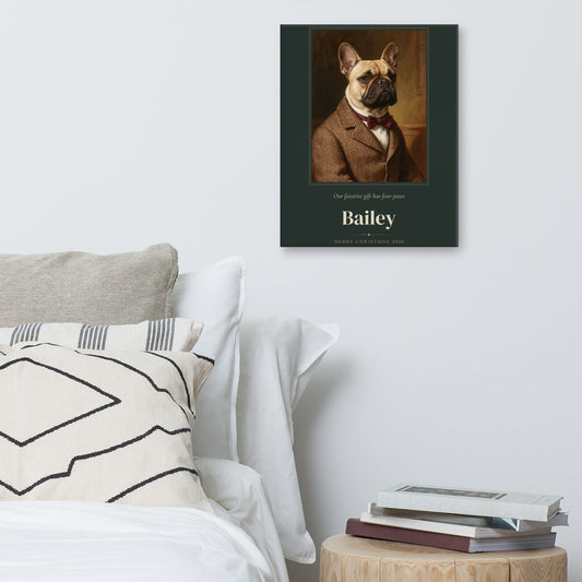 Gentleman Pet Christmas Gift – product photo – Canvas Print