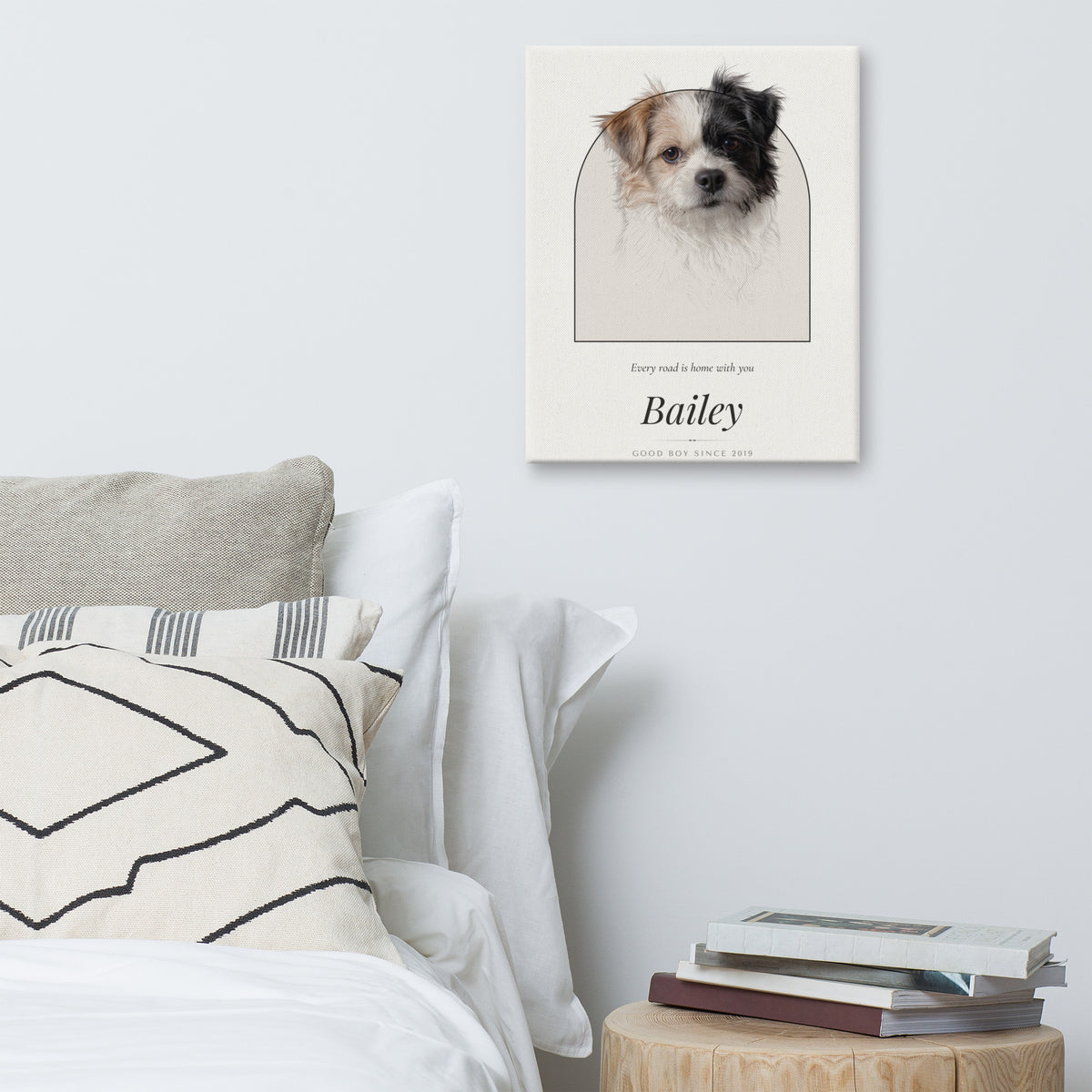 Pencil Sketch Dog Portrait – product photo – Canvas Print