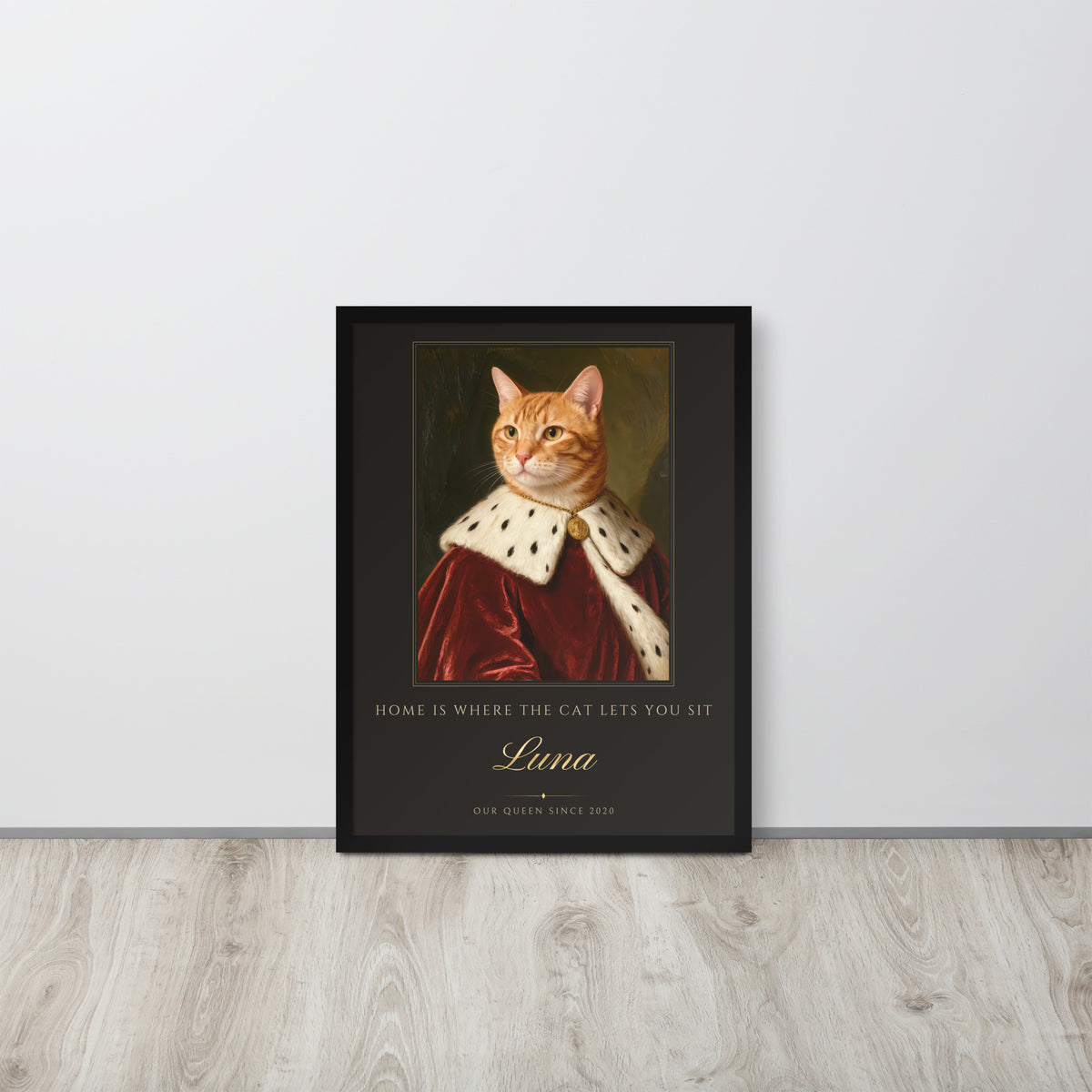 Royal Cat Portrait – lifestyle photo – Framed Print