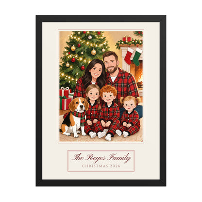 christmas family portrait – product photo – Enhanced Matte Paper Framed Poster