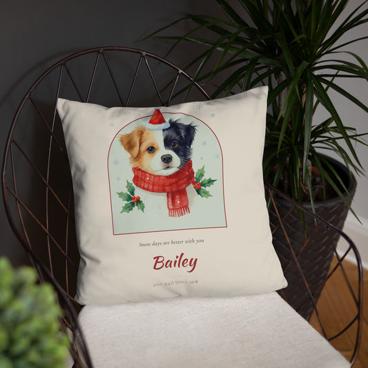 Christmas Dog Dad Gift – product photo, front lifestyle 4 – Throw Pillow