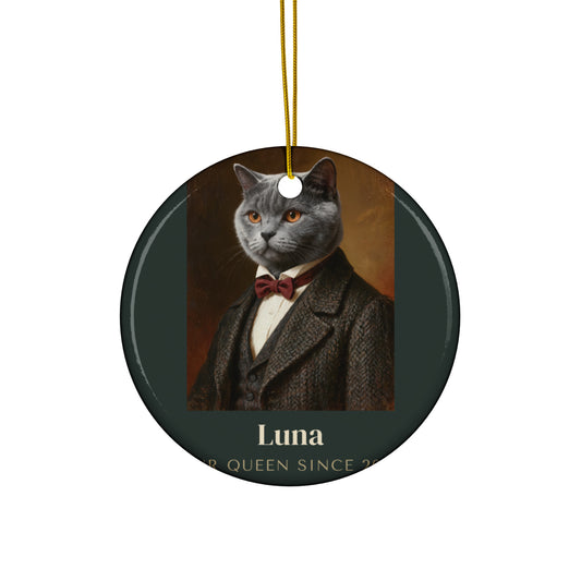 Gentleman Cat Portrait – product photo – Ceramic Ornament