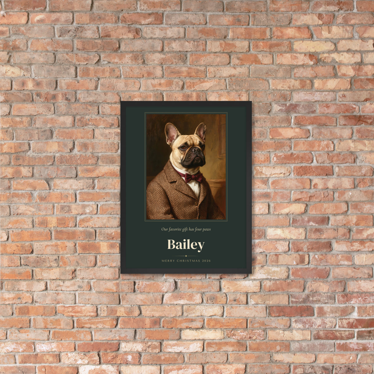 Gentleman Pet Christmas Gift – lifestyle photo, lifestyle 4 – Framed Print