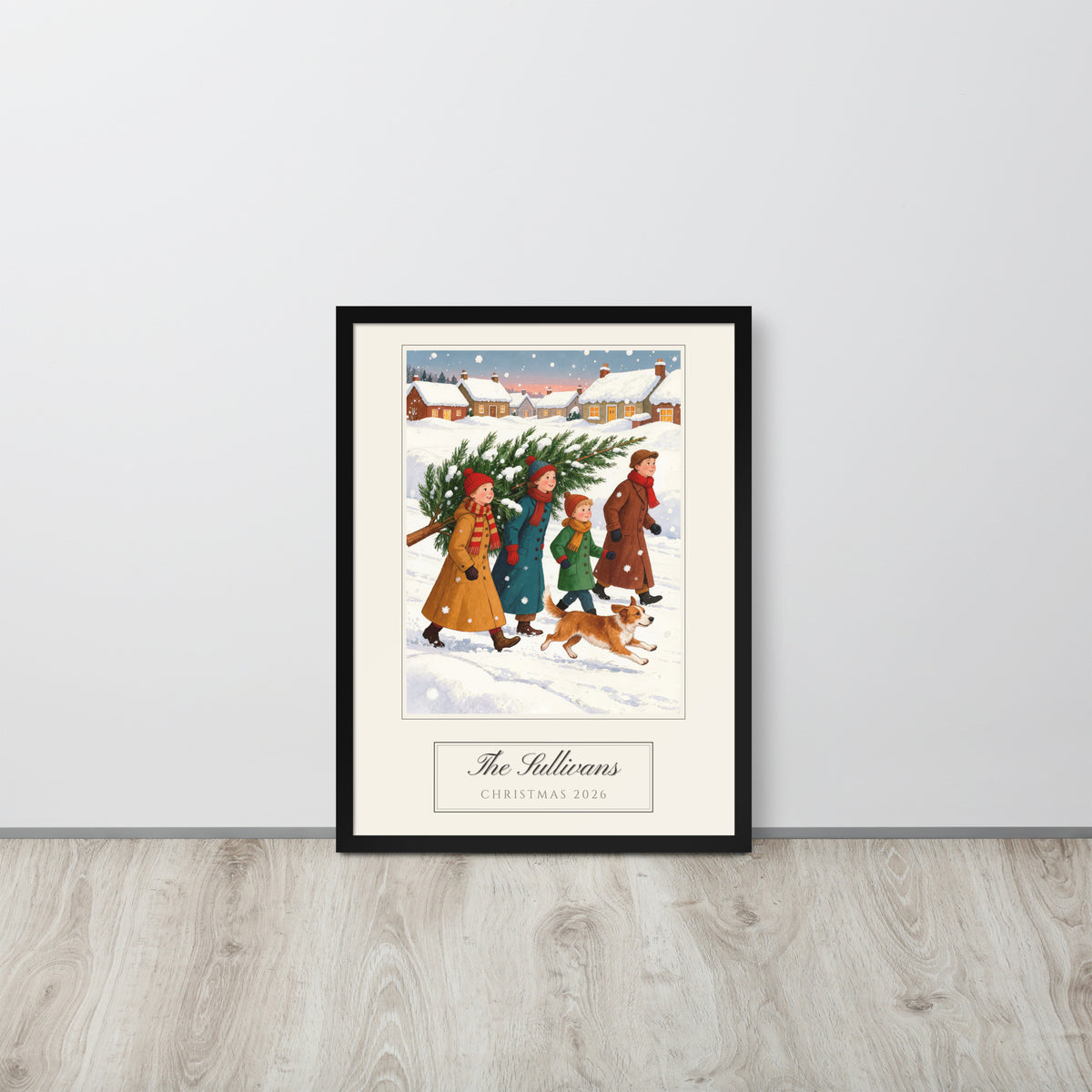 christmas family portrait – lifestyle photo – Enhanced Matte Paper Framed Poster