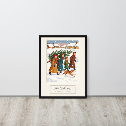 christmas family portrait – lifestyle photo – Enhanced Matte Paper Framed Poster
