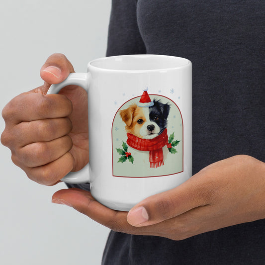 Christmas Dog Dad Gift – product photo, handle on left – Coffee Mug