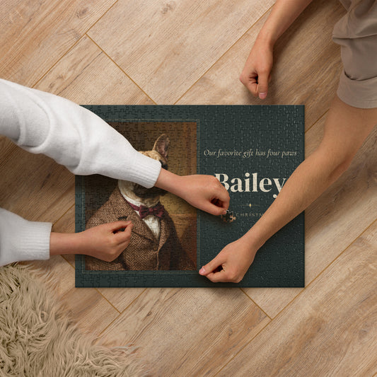 Gentleman Pet Christmas Gift – lifestyle photo – Jigsaw Puzzle