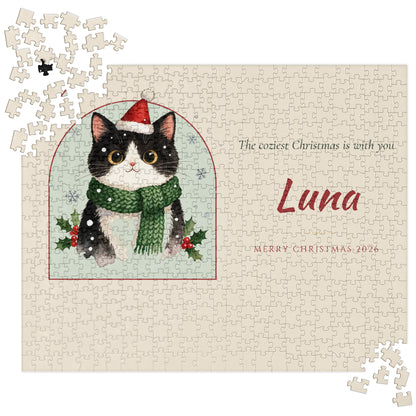 Christmas Cat Portrait – product photo – Jigsaw Puzzle