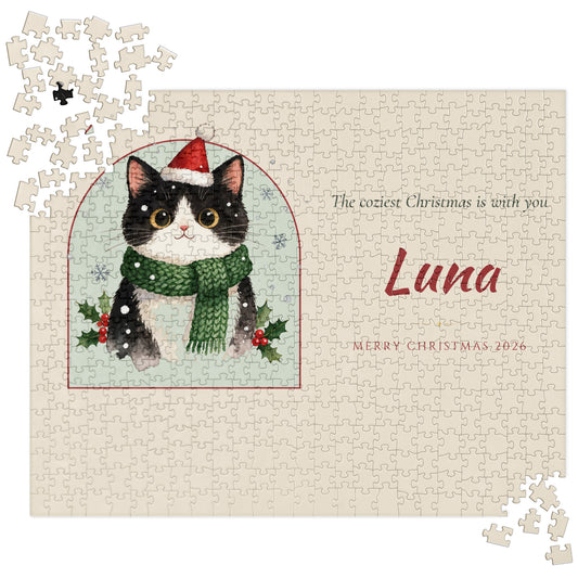 Christmas Cat Portrait – product photo – Jigsaw Puzzle
