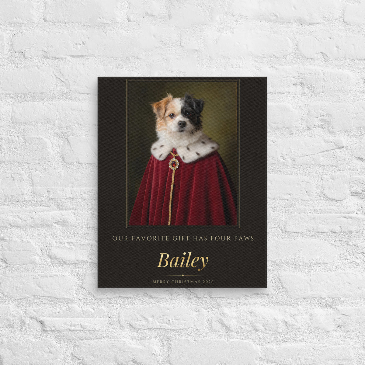 Royal Pet Christmas Gift – lifestyle photo – Canvas Print