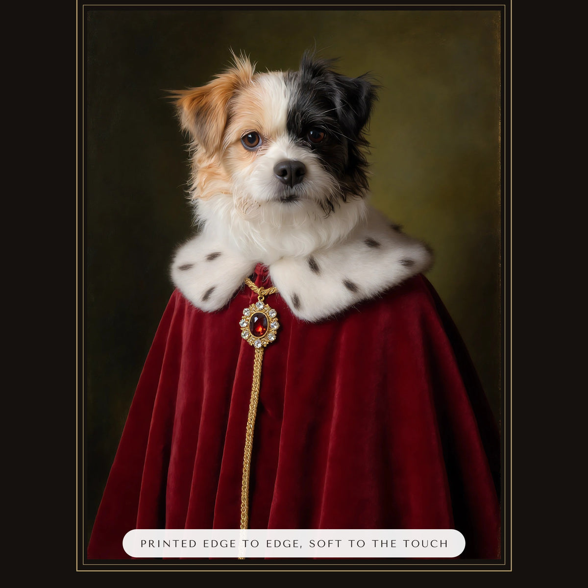 Royal Pet Christmas Gift – close-up of the print – Throw Pillow