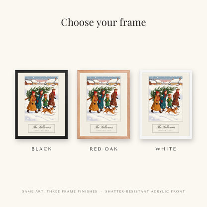 christmas family portrait – frame colors – Enhanced Matte Paper Framed Poster