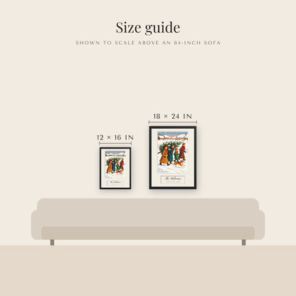 christmas family portrait – size guide – Enhanced Matte Paper Framed Poster
