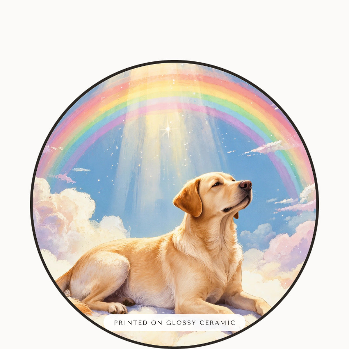 pet memorial gift – close-up of the print – Ceramic Ornament