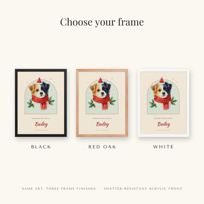 Christmas Dog Dad Gift – frame colors – Framed Print