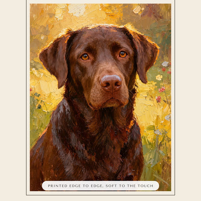 Oil Painting Dog Portrait – close-up of the print – Throw Pillow