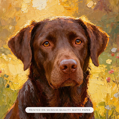 Oil Painting Pet Memorial Portrait – close-up of the print – Framed Print