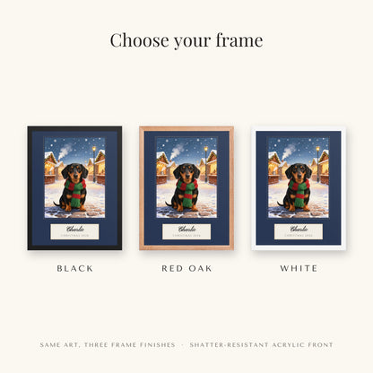 christmas pet portrait – frame colors – Enhanced Matte Paper Framed Poster